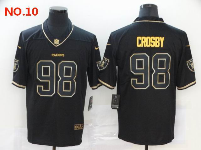 Men's Las Vegas Raiders 98 Maxx Crosby Jersey NO.10;